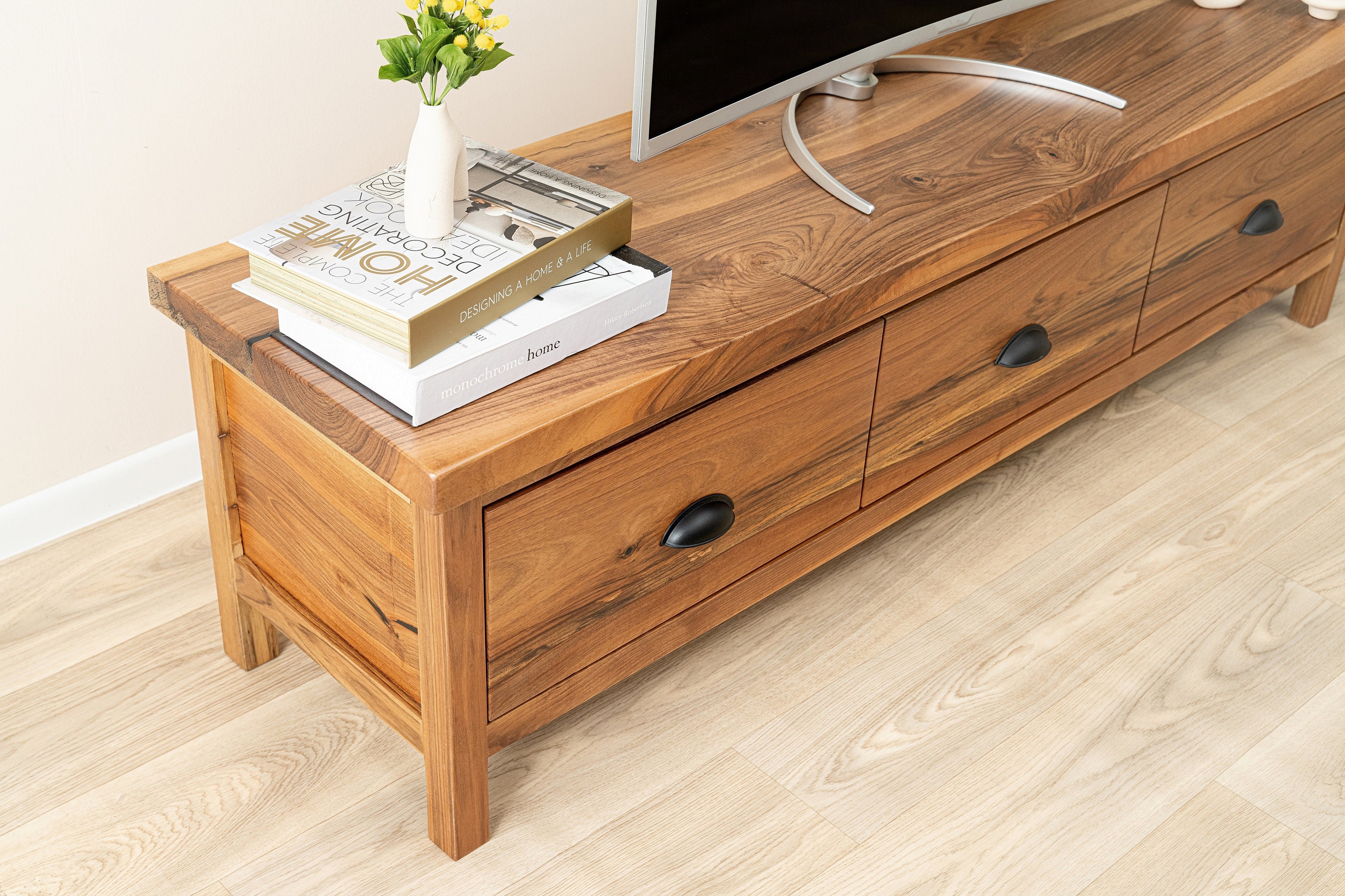 Soporte para TV, madera maciza, muebles hechos a mano, diseño del hogar,  soporte para TV, consola de TV, gabinetes, mesas consolas, muebles hechos a  mano con unidad de TV con cajones -, image size:3000x2000