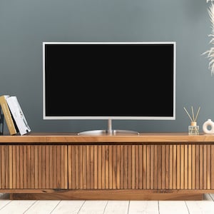 Walnut Wood TV Unit & Console, Modern and Unique Design Decor