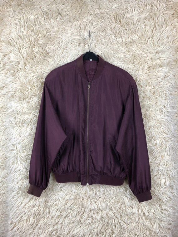 Vintage Silk Blouson Bomber Jacket Jacket silk bom