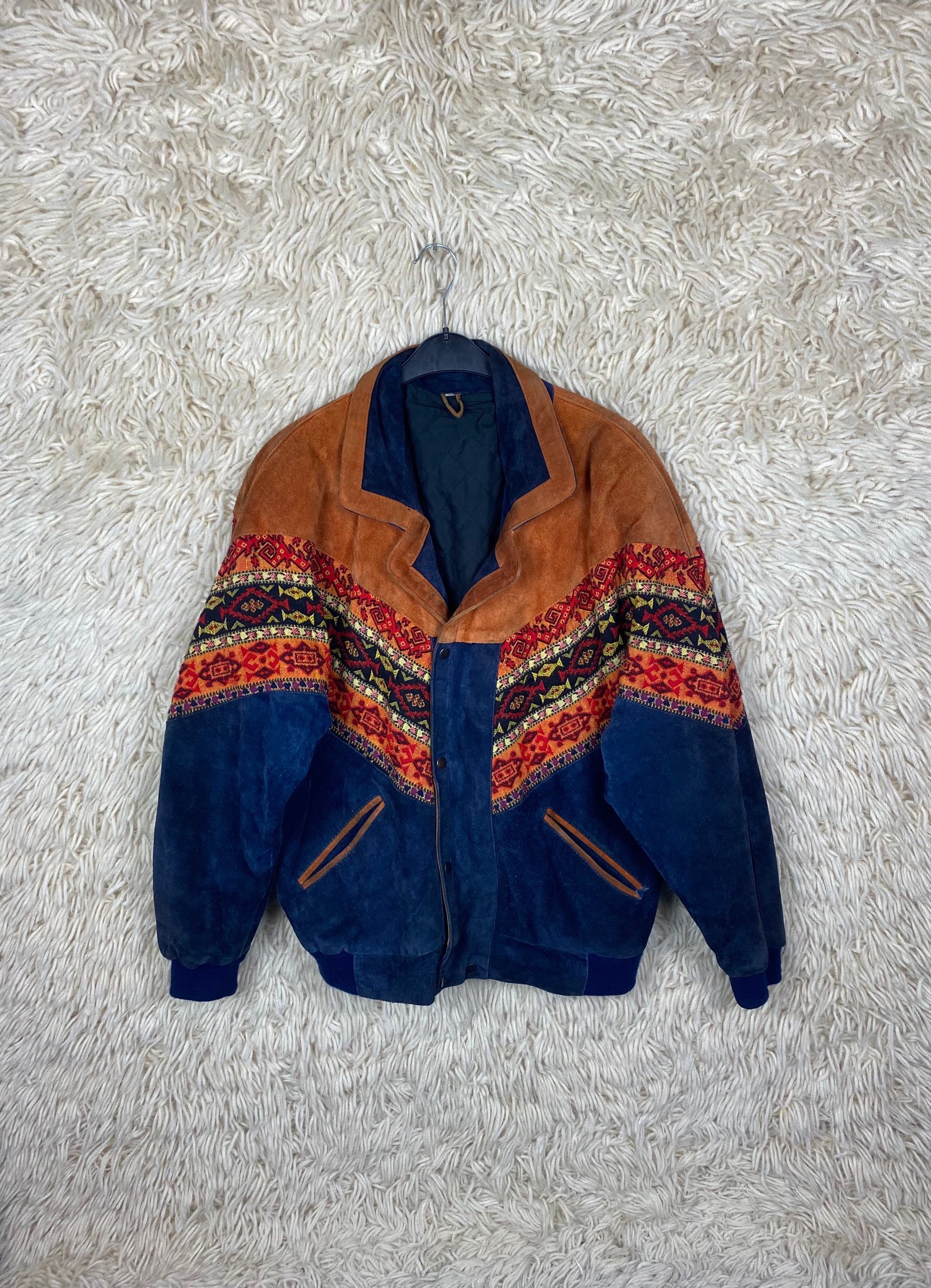 Vintage Diesel Aztec Bomber Jacket Size 