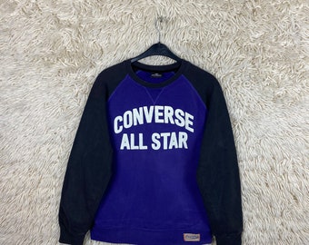 Vintage Maat L - XL Converse American Sweater Sweatshirt Pullover All Star Oversize unisex jaren '80 jaren '90