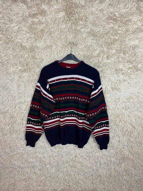 Vintage Size M L Crazy Pattern Sweater 