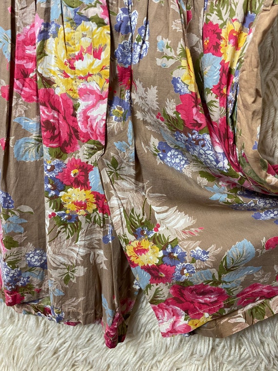 Vintage women's Size L Jumpsuit Overall floral Su… - image 7