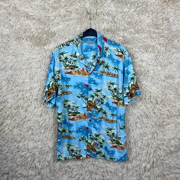 Vintage Size M-XL Hawaiian Hawaii Shirt Short Sleeves Hawaiihemd Kurzarm Hemd 80s 90s unisex Bluse Blouse