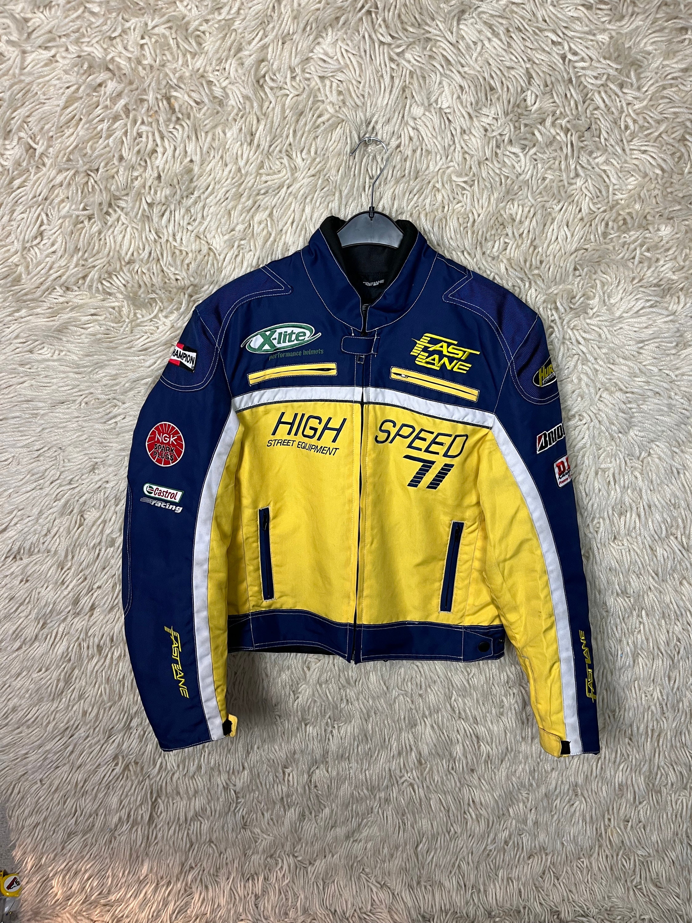 Vintage Fast Lane Motorradjacke Damen MOTORRADJACKE 