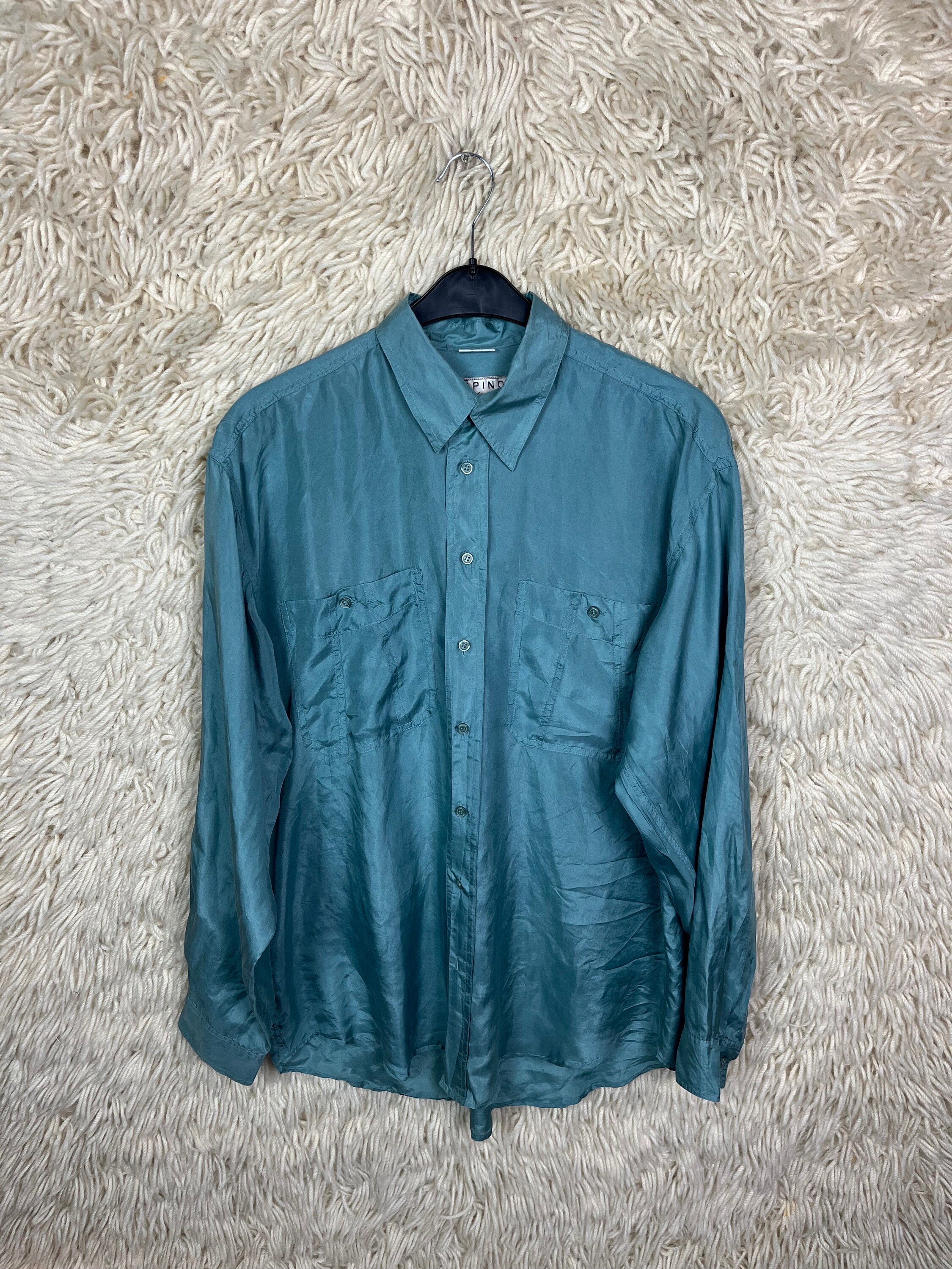 Rare Vintage 40s Gabardine Rockabilly Loop Collar Rayon Silk