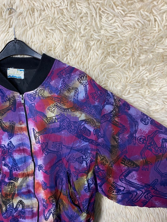Vintage Jacket Size S - L Cotton Tiedye Batik Eth… - image 7