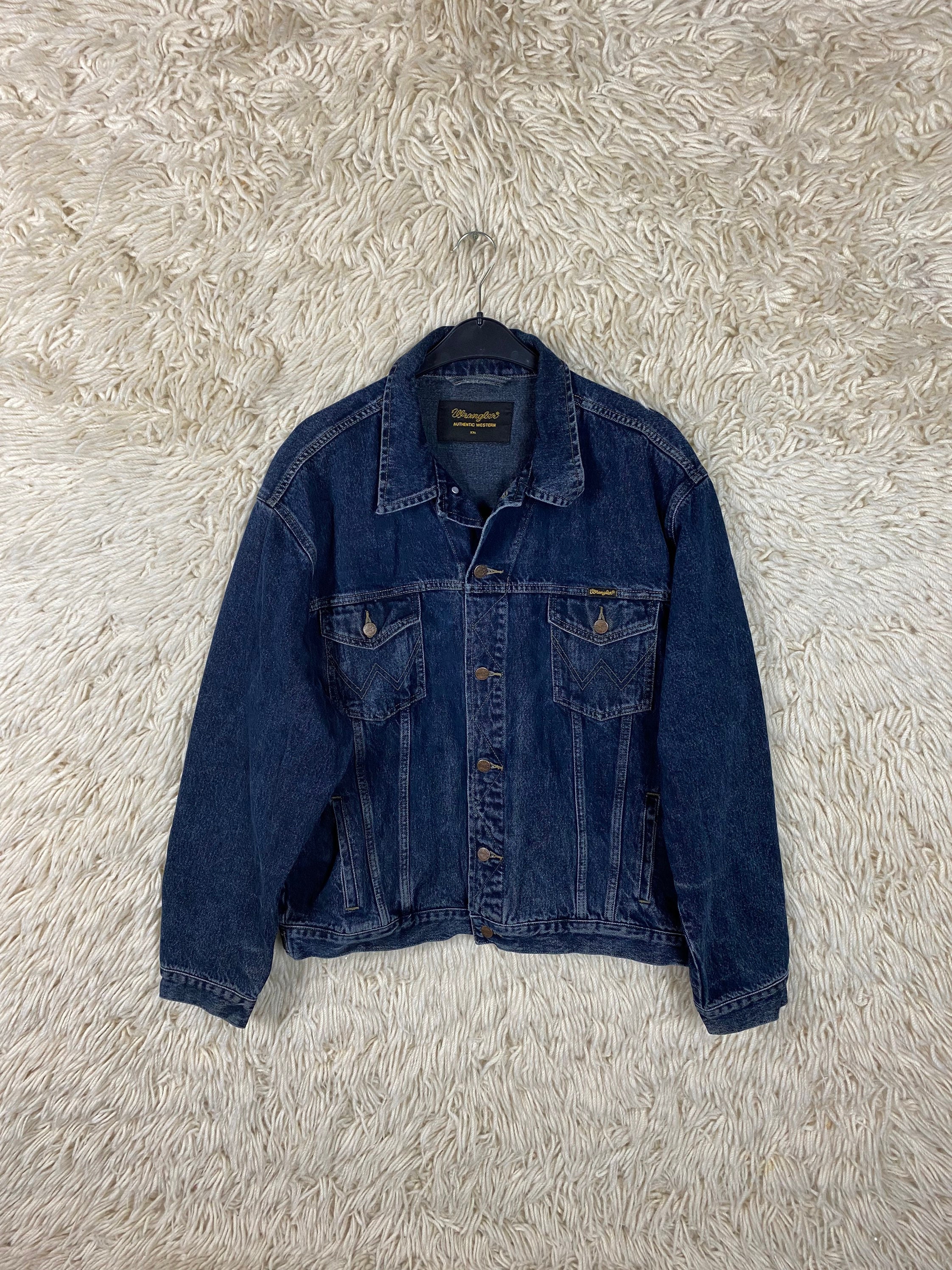 L XXL Denim Jacket Deep Blue Denim 