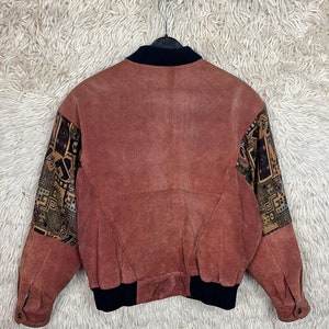 Vintage Navajo Bomber Jacket Size S M 44/46 BomberjacketBomberjacke Jacke Suede Wool 80s 90sp Bild 5