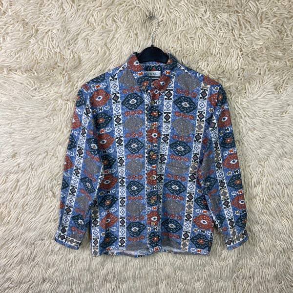 Vintage Aztec Size S - M Navajo Shirt Hemd Short Sleeves 80s 90s