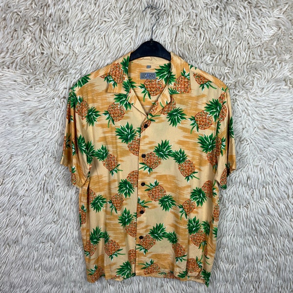 Vintage Hawaiian Shirt Size M - L Hawaii Hawaiihemd Hemd Short Sleeves 80s 90s