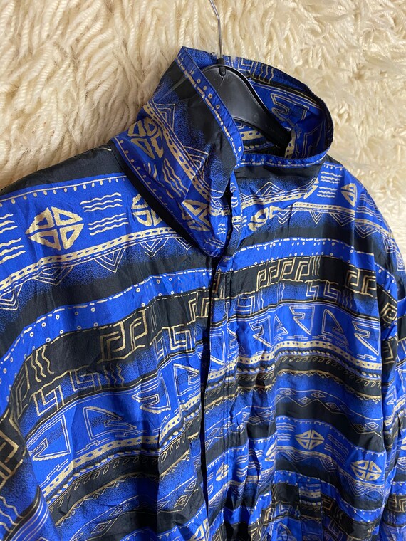 Vintage women size L - XXL Silk Bomberjacke Seide… - image 4