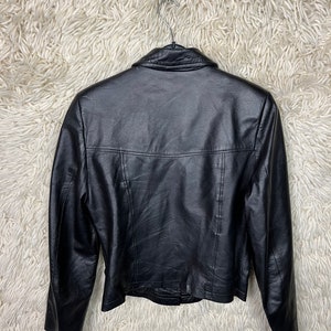 Vintage Leatherjacket Mujer Tamaño S M 38 Chaqueta de cuero chaqueta de cuero 80s 90s imagen 3