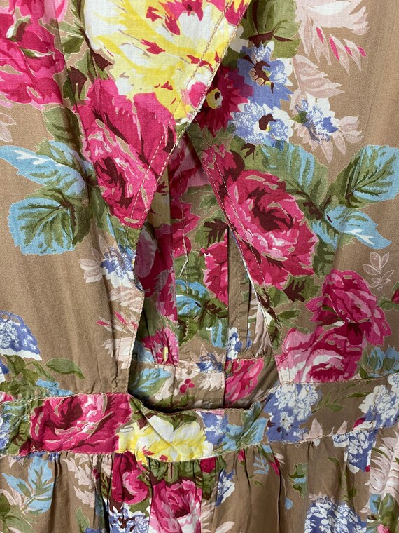 Vintage women's Size L Jumpsuit Overall floral Su… - image 9