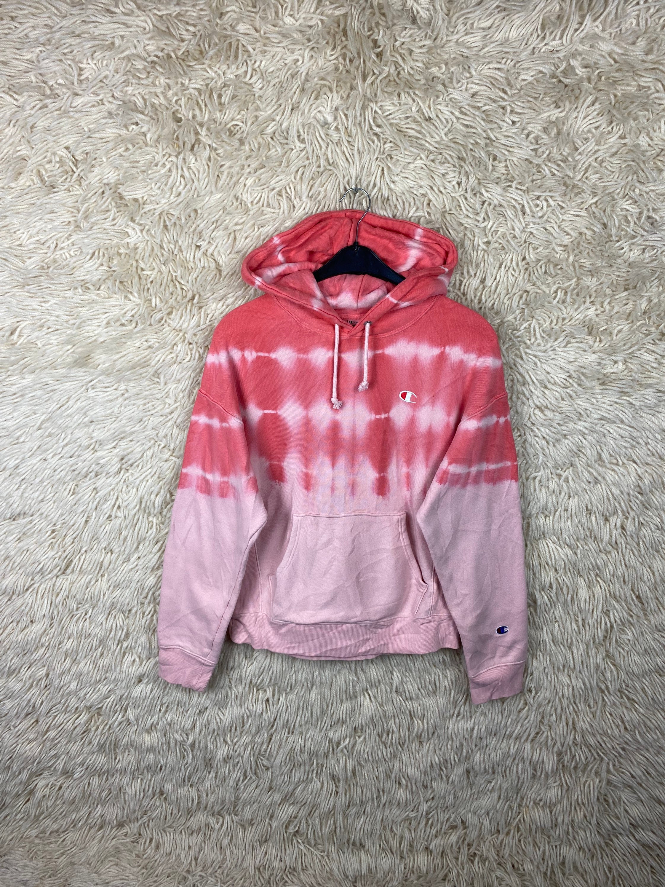 Champion Pullover Champion Hoodie Batik Champion Hoodie Rosa Top