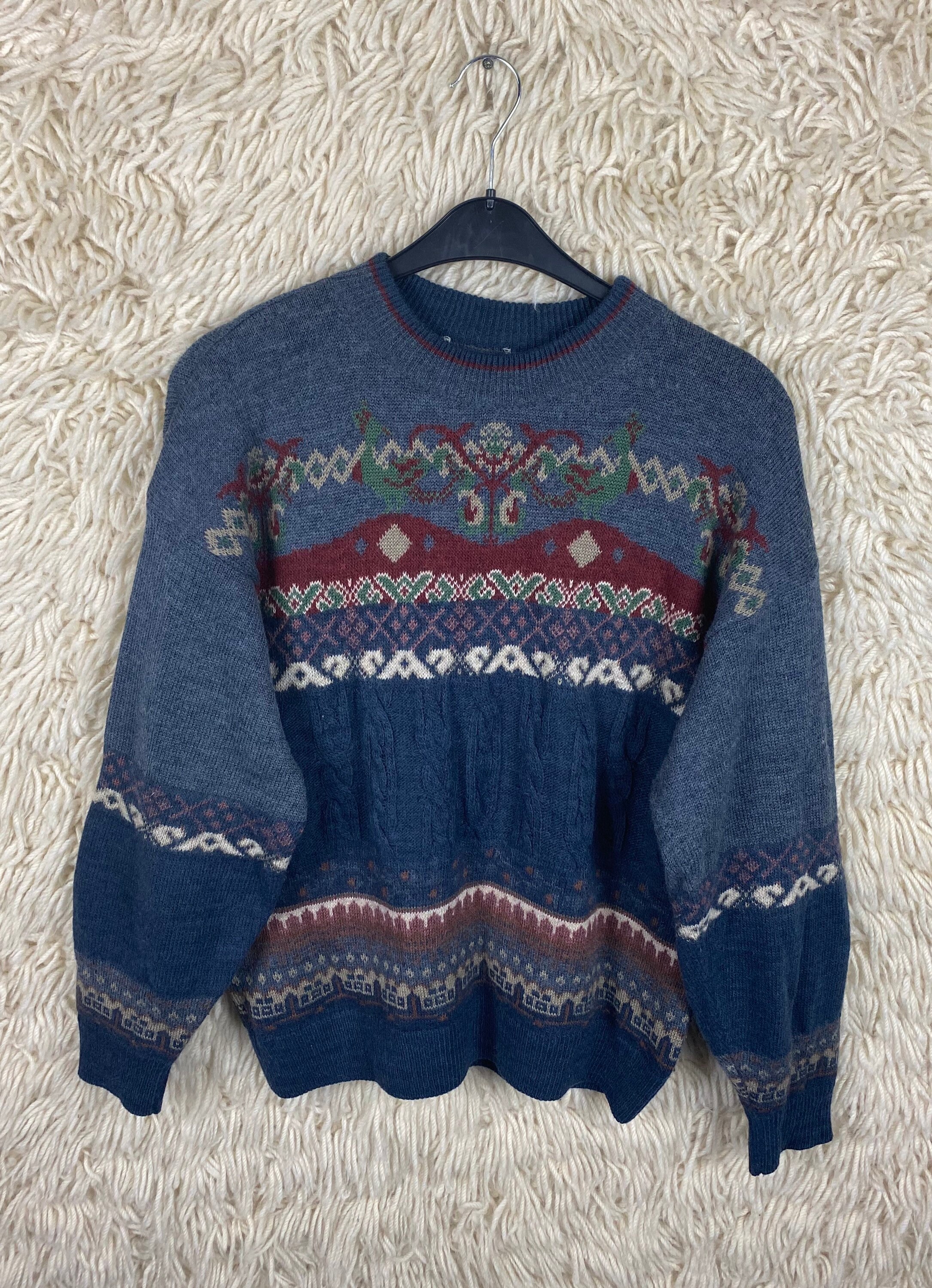 Vintage Size M Crazy Pattern Sweater 