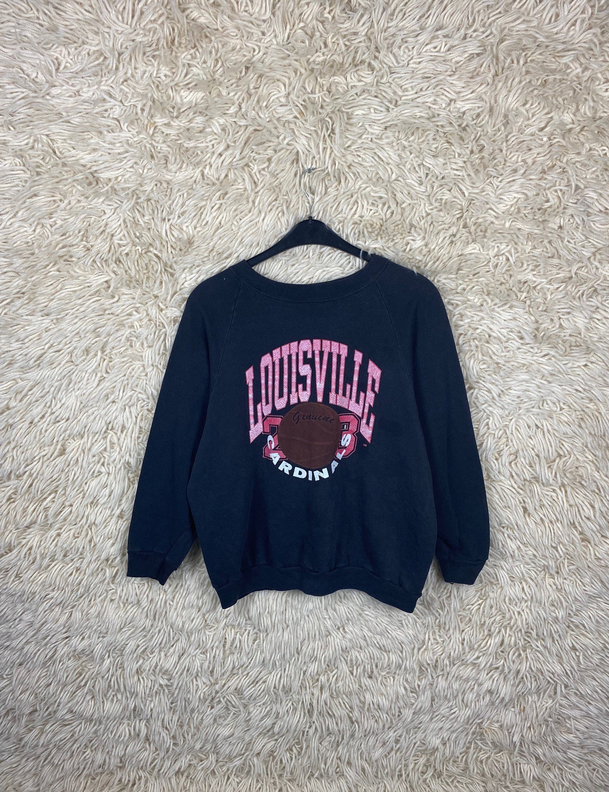 Louisville Cardinals Embroidered Crewneck, NCAA Embroidered Sweatshirt, Inspired Embroidered Sport Hoodie,Unisex Tshirt XXL Hoodie Purple | Hal Shop