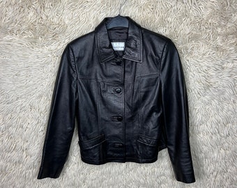 Vintage Leatherjacket Mujer Tamaño S - M (38) Chaqueta de cuero chaqueta de cuero 80s 90s