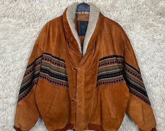 Vintage Navajo Chaqueta Tamaño L - XL Chaqueta Navajo bomber bomber chaqueta 80s 90s unisex chaqueta de gran tamaño