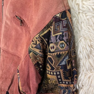 Vintage Navajo Bomber Jacket Size S M 44/46 BomberjacketBomberjacke Jacke Suede Wool 80s 90sp Bild 7