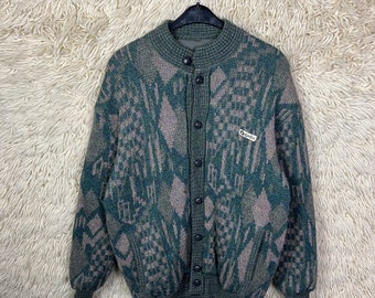 Vintage Cardigan Jacket Size M - XL Knitwear Lined Strickjacke 80s 90s