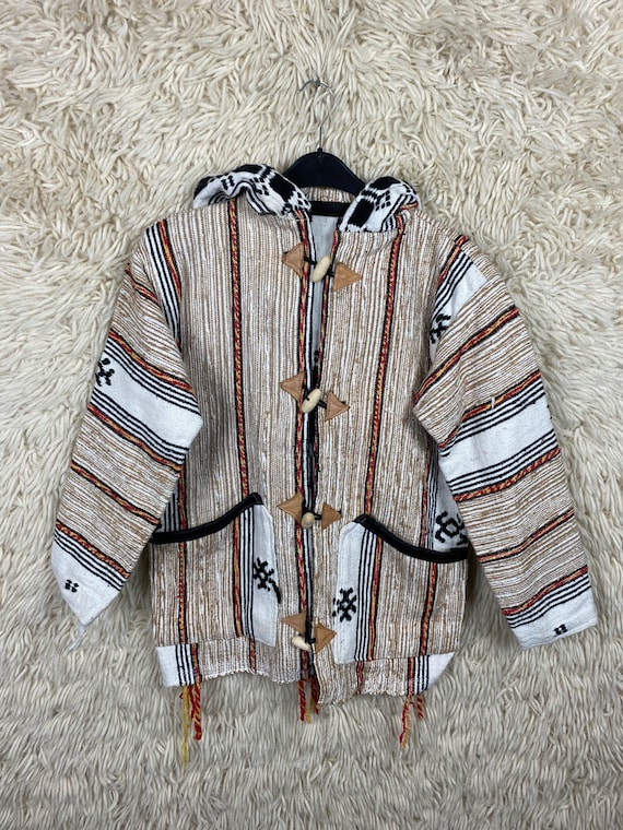 Vintage Size S - L Woven Jacket Ethnic Hoodie Lat… - image 10