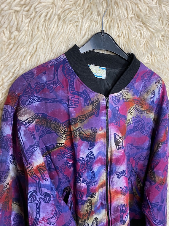 Vintage Jacket Size S - L Cotton Tiedye Batik Eth… - image 4