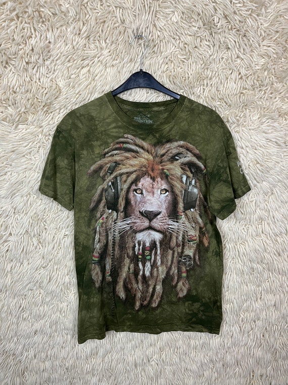 Vintage Batik Tie Dye T-shirt Size L XL American Rasta Shirt 