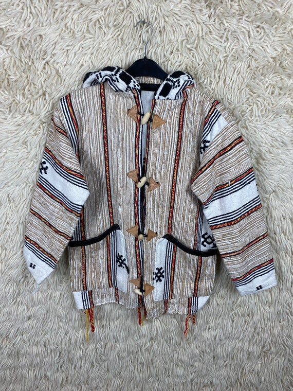 Vintage Size S - L Woven Jacket Ethnic Hoodie Lat… - image 2