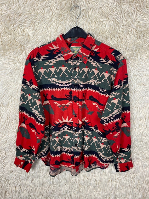 Vintage Size S L Flannel Shirt Aztec Shirt Navajo Flannel - Etsy