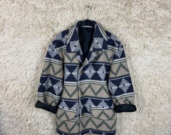 Vintage Size L XL Aztec Navajo Wool 