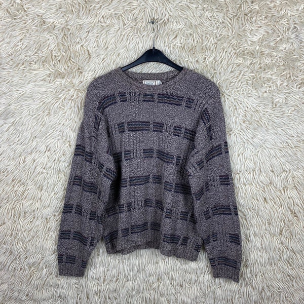 Vintage Sweater Size M - L Crazy Pattern Sweater Knit Jumper jumper cosby 80s 90s