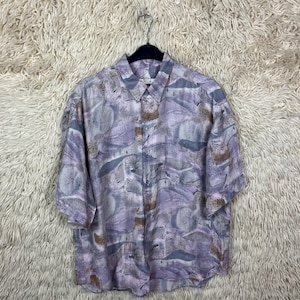 Vintage SHIRT Size: 39/40*silk Shirt*silk Shirt*men's Vintage SHIRT Size: 39/40*silk Shirt*silk Shirt*men's
