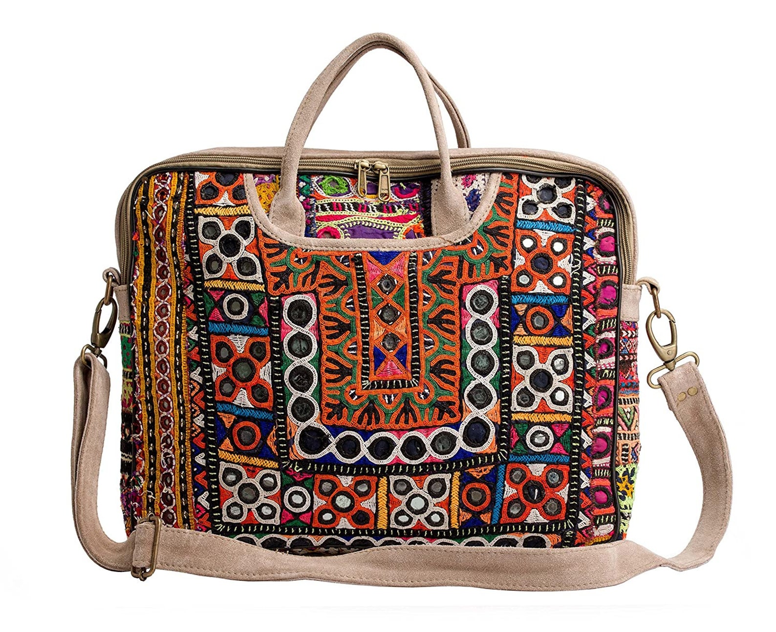 Vintage Banjara Laptop Bag Handmade Leather Shoulder Bag Hand Etsy