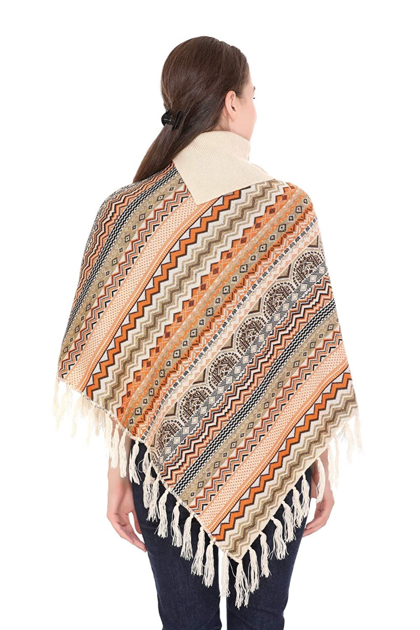 Wolle Poncho Boho Poncho Ponchos für Frauen Tassle Ethno Etsy