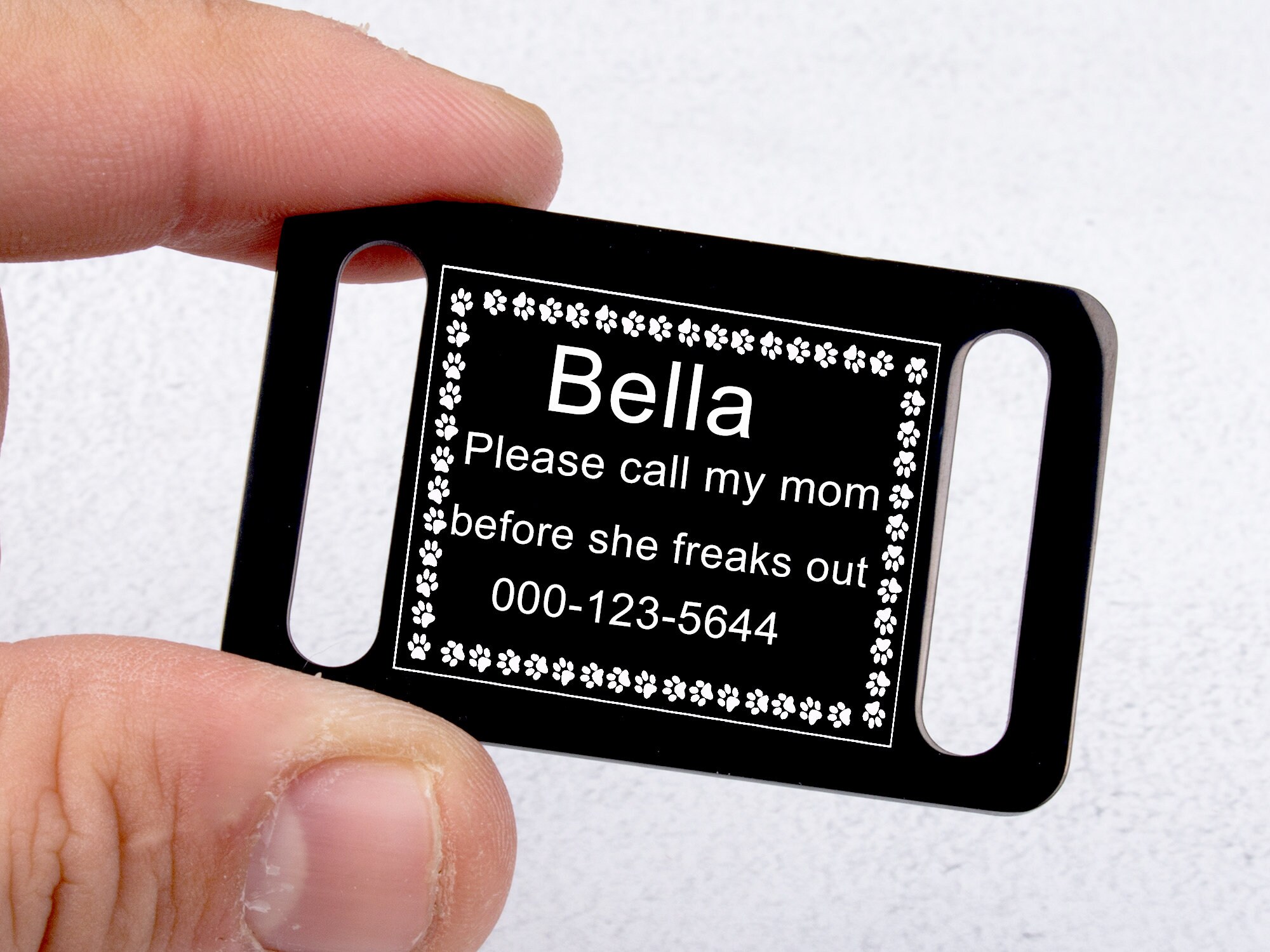 Personalized Dog Tags Dog ID Tag Slide on Dog Tag Dog Name Tag Etsy