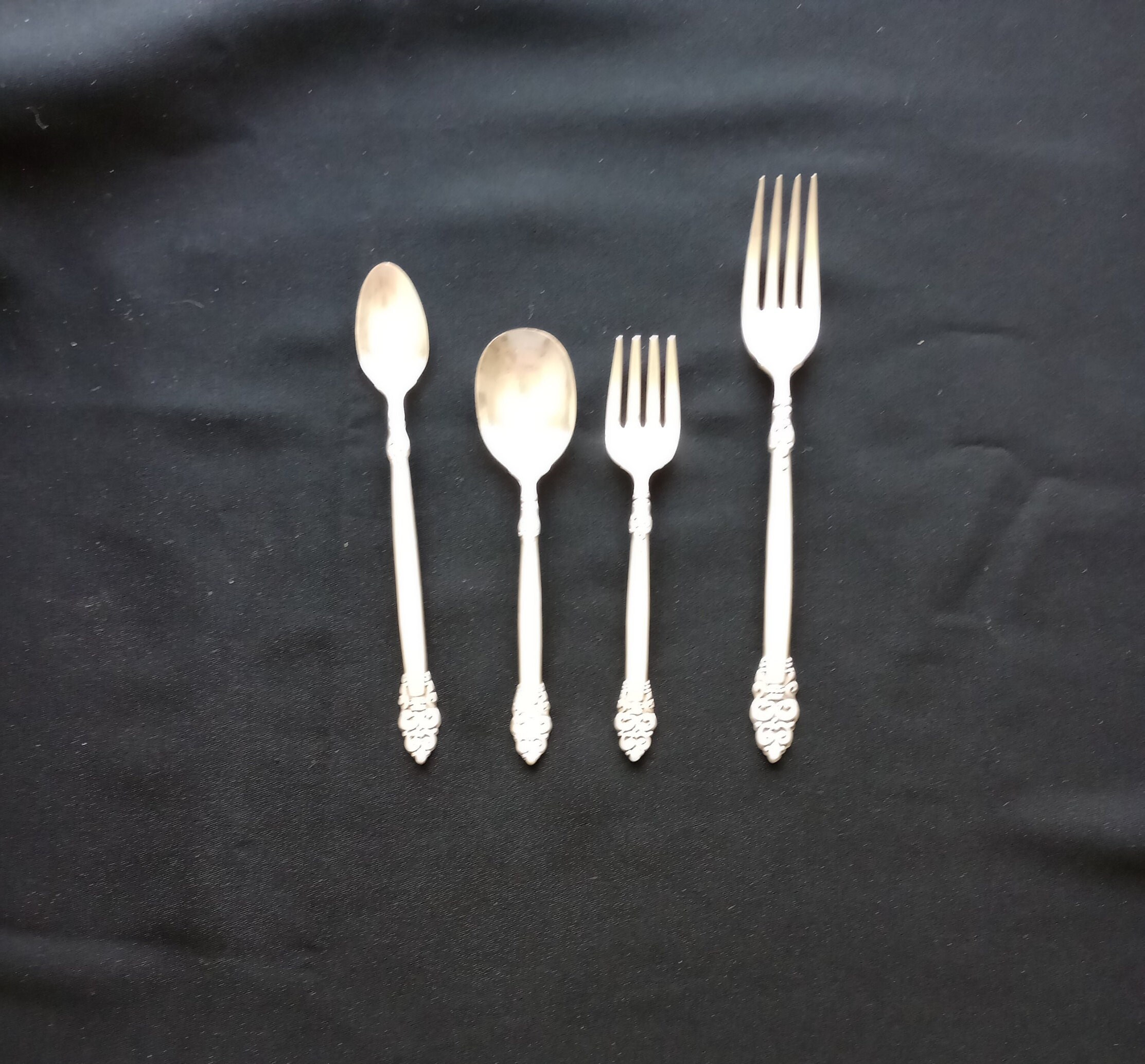 Vintage Children's Silverware Set - Etsy
