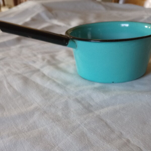 Enamel Pot Aqua Etsy
