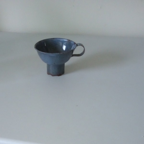 Vintage Gray Canning Funnel, enamel funnel, gray enamel funnel, canning funnel, kitchen gadget