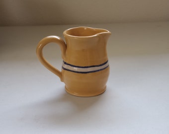 Sampson Pottery Creamer vintage, Sampson Westminster Mass, crema per articoli gialli