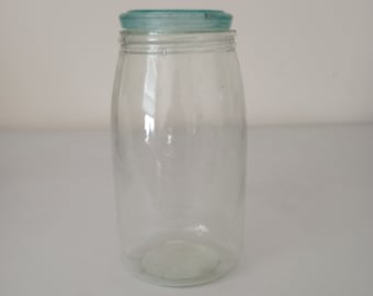 Vintage Masons Improved Canning Jar with Glass Lid