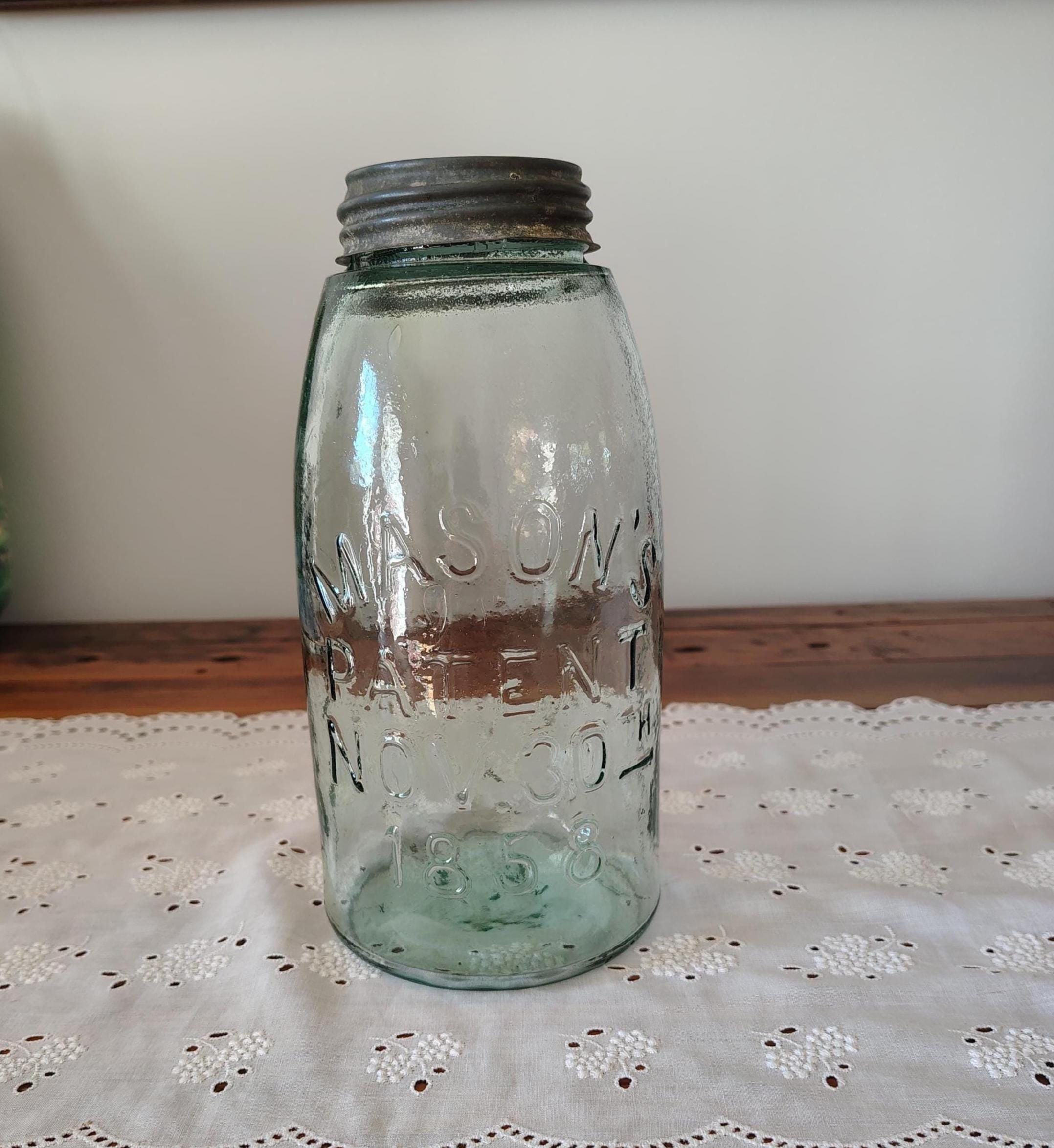 Vintage 2 Qt Mason Jar - Etsy