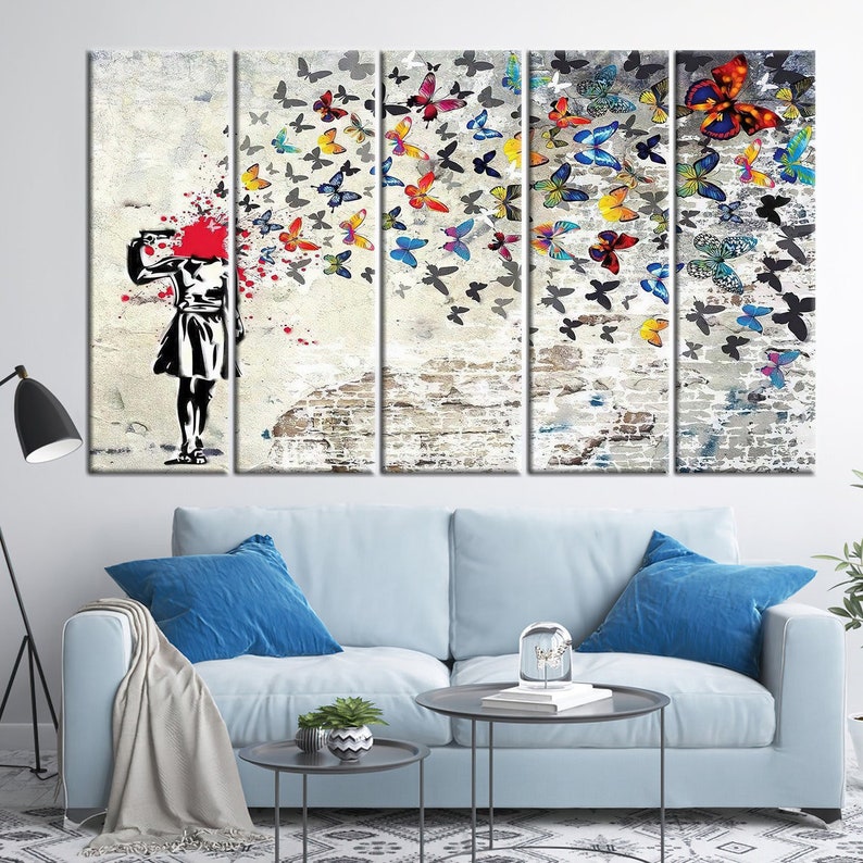 Banksy Street Art Banksy Wall Art Banksy Head Shot Etsy