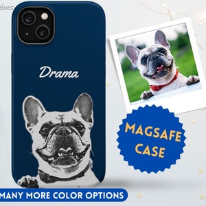 Custom Pet MagSafe Phone Case, Portraits Using Pet Photo,Personalized Dog Portraits, Cat Portraits, Custom Dog Portraits Custom Pet Art