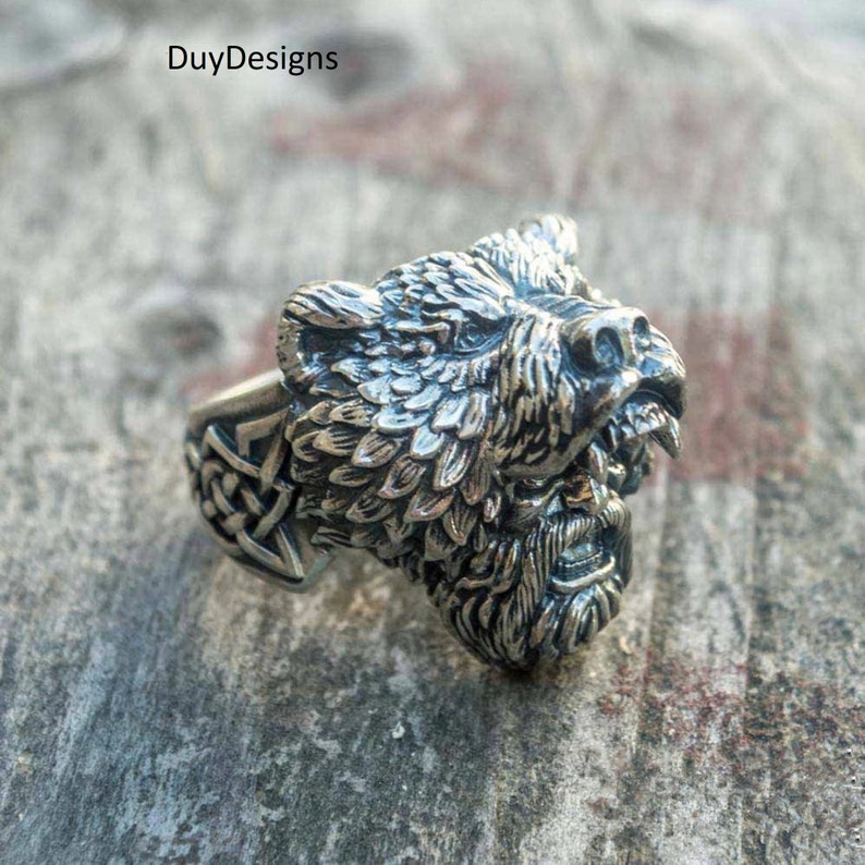 Bear Ring Ring for women. Bear Viking Viking Ring Men Viking Berserker Ring Viking Bear Warrior Ring Viking Ring Ring for men