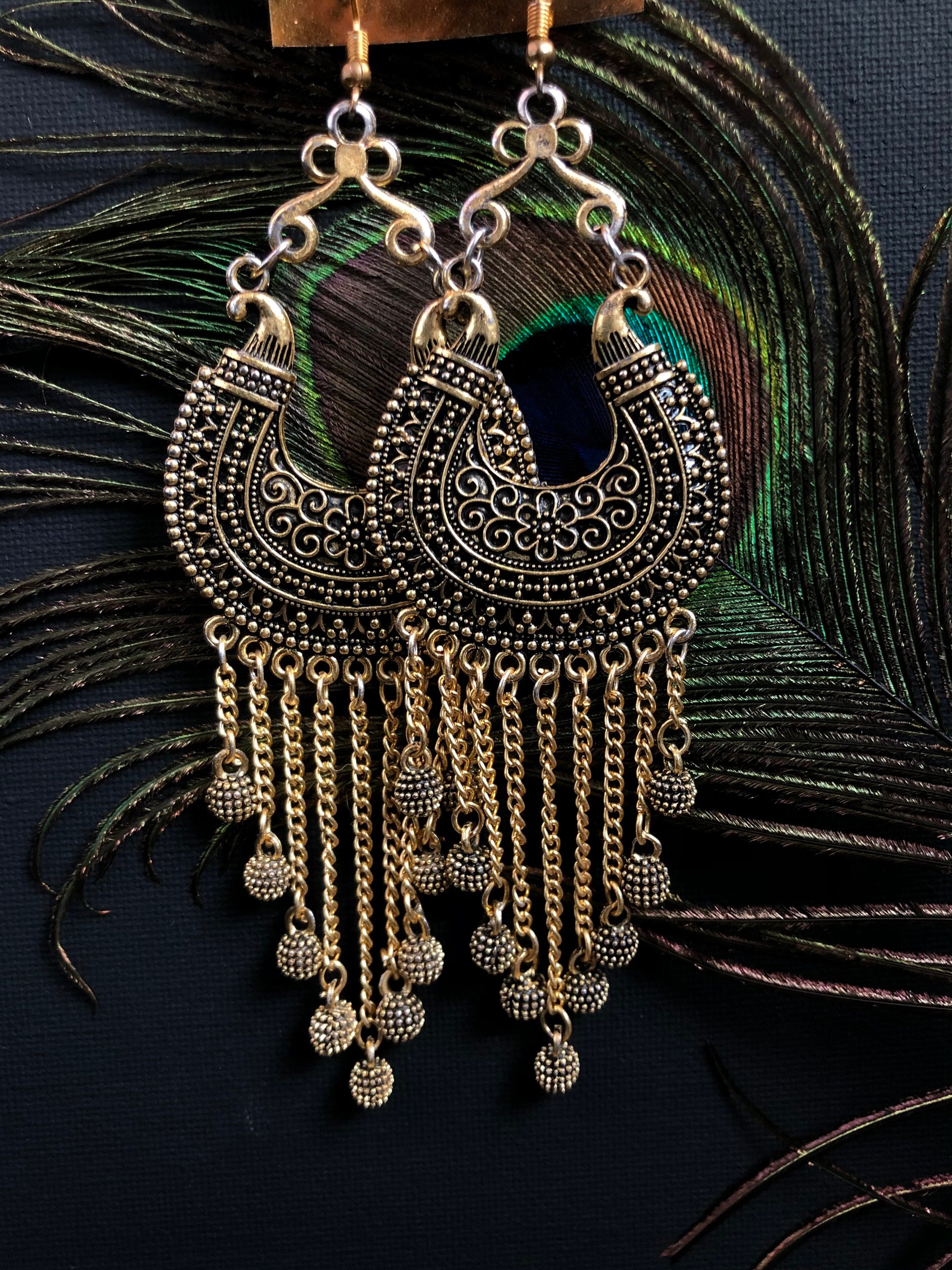 Crescent earrings/ formal wear wedding events Etsy