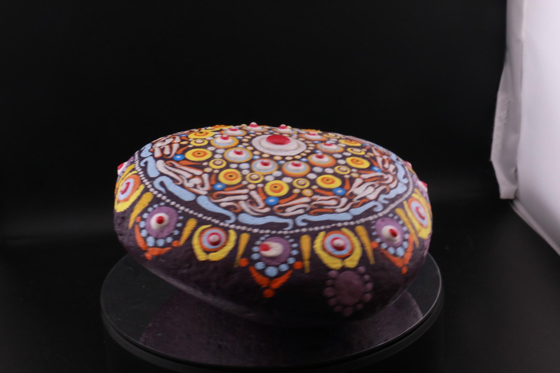 Mandala stone , jewelled Hand painted rock art, river rock. Hand made