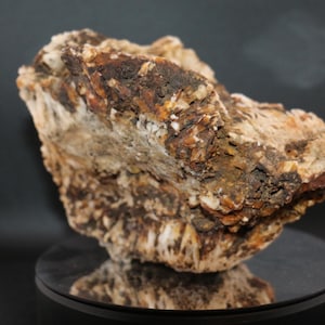 Gold Ore, rare mineral specimen with Gold in matrix with mass cluster of Quartz crystal points,limonite, ancient clay  packing. Amazing