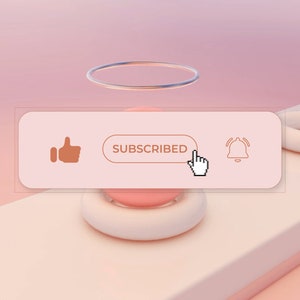 Pastel YouTube Subscribe Button,Pink Animated YouTube Subscribe Button