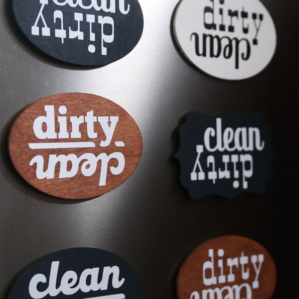 Custom Dishwasher Magnet - Cute Clean Dirty Dishwasher Magnet, Custom Clean Dirty Dishwasher Magnet